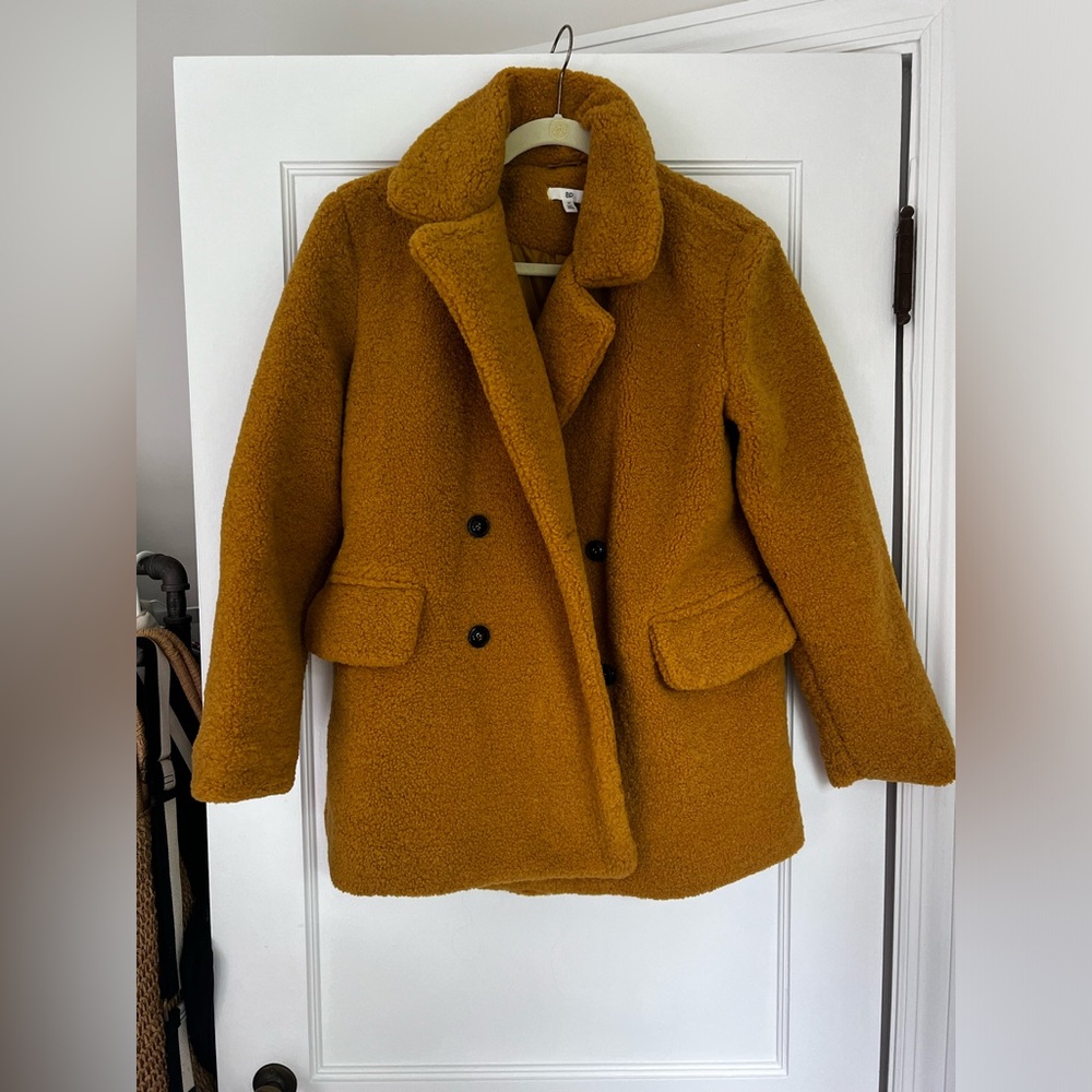 Mustard yellow teddy jacket
